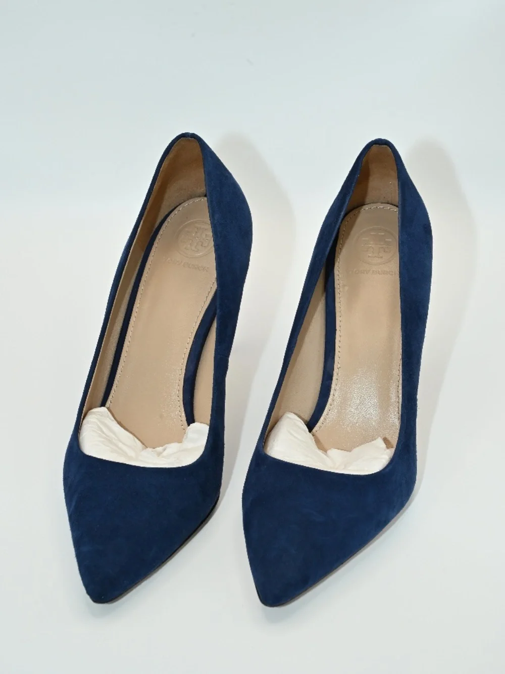 Tory Burch Elana suede 85mm Pump Heels size 9 blue